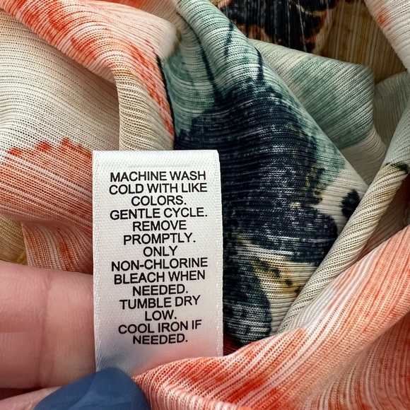 Cato Floral Off-Shoulder Ruffle Blouse Women’s Size L Multicolor Boho Top - Picture 6 of 6